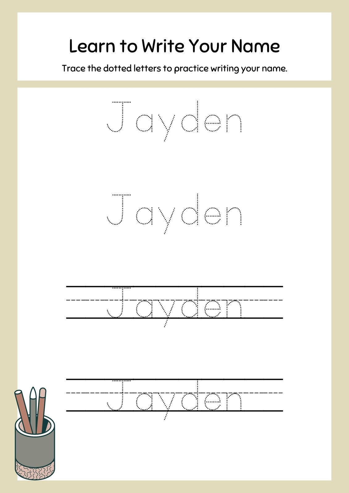Free Custom Printable Handwriting Worksheet Templates Canva