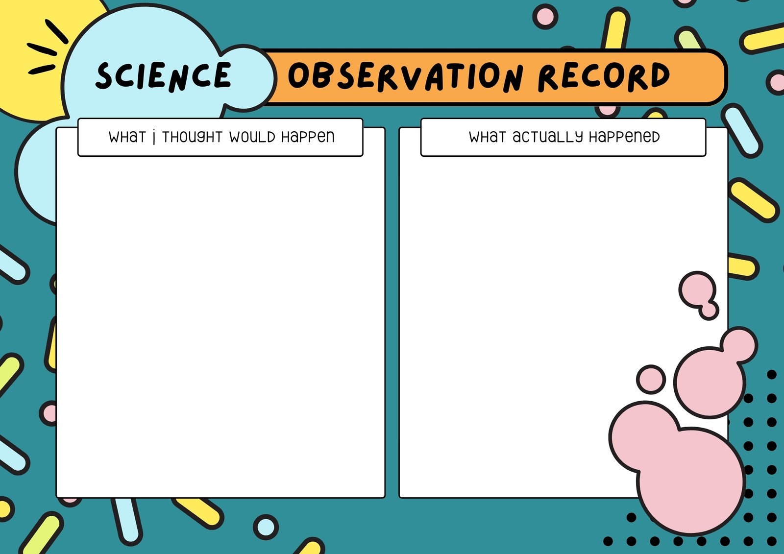 Free Custom Printable Science Worksheet Templates Canva Free Custom Printable Science Worksheet Templates Canva