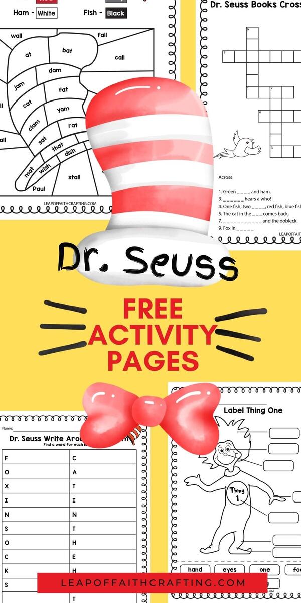 FREE Dr Seuss Worksheets And Printables For Kids Leap Of Faith Crafting FREE Dr Seuss Worksheets And Printables For Kids Leap Of Faith Crafting