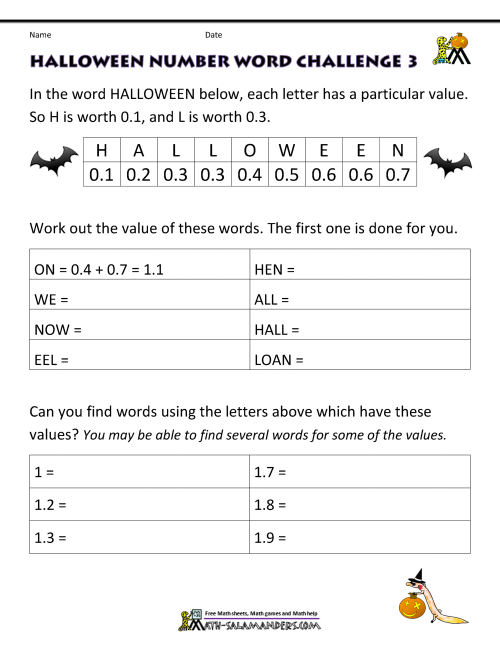 Free Halloween Math Worksheets Addition Subtraction Coins And Skip Counting Homeschool Den