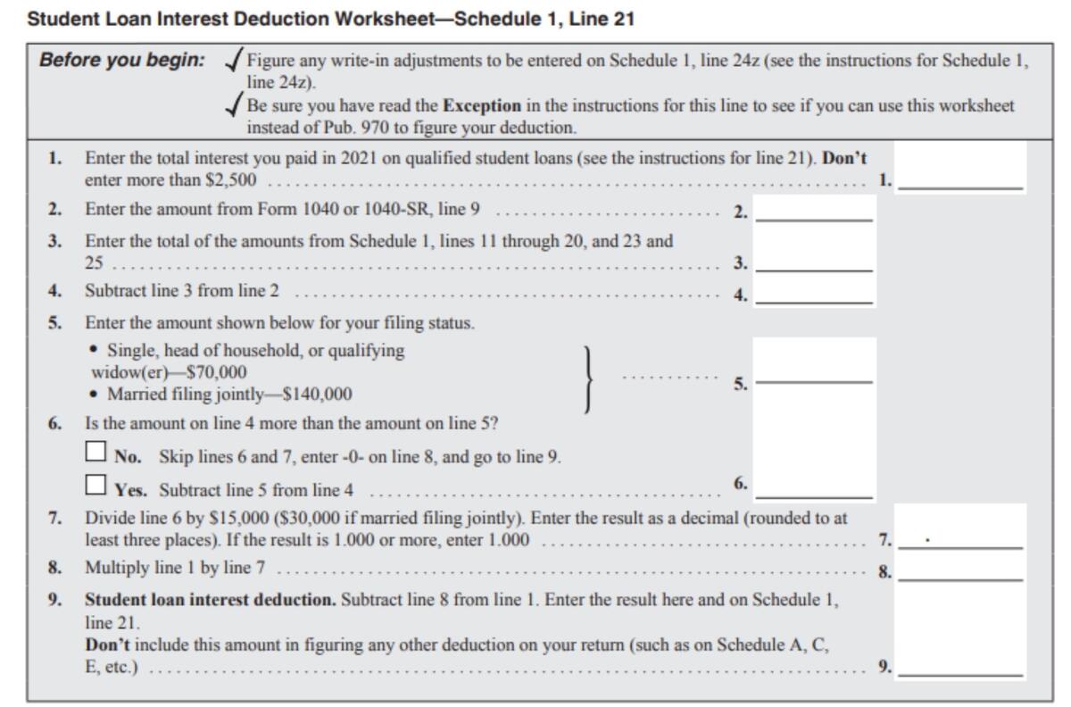 Free Irs Student Loan Interest Deduction Worksheet Download Free Irs Student Loan Interest Deduction Worksheet Png Images Free Worksheets On Clipart Library