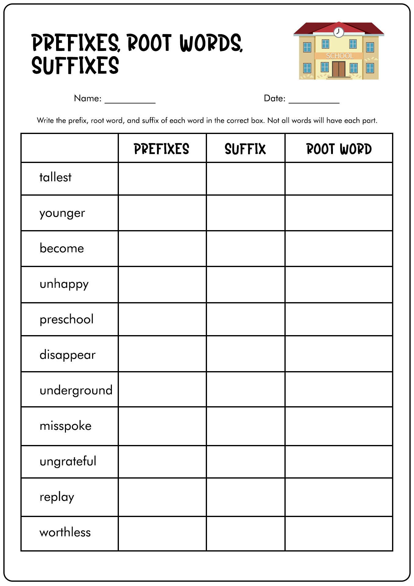 Free Prefix Suffix Root Word Worksheet Pdf Download Free Prefix Suffix Root Word Worksheet Pdf Png Images Free Worksheets On Clipart Library