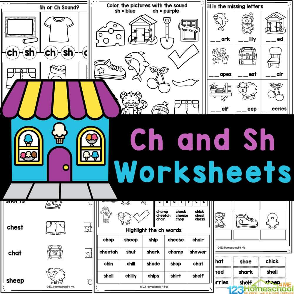 FREE Printable Ch And Sh Worksheets Set 2