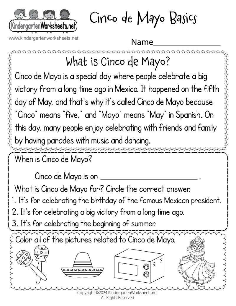 Cinco De Mayo Worksheets Free Printables Your Therapy Source