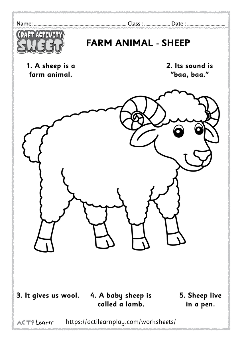 Free Printable Coloring Pages For Kids Sheep