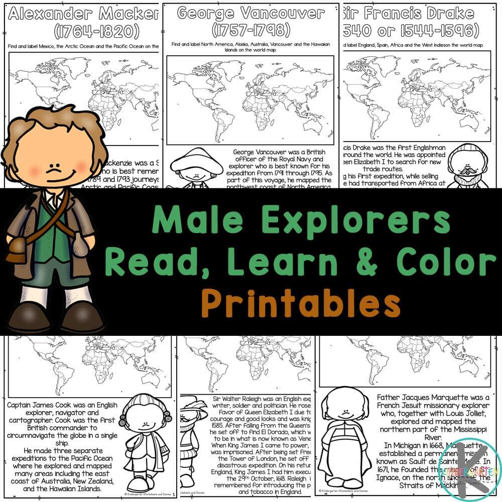 FREE Printable Famous Early Explorers Coloring Pages FREE Printable Famous Early Explorers Coloring Pages