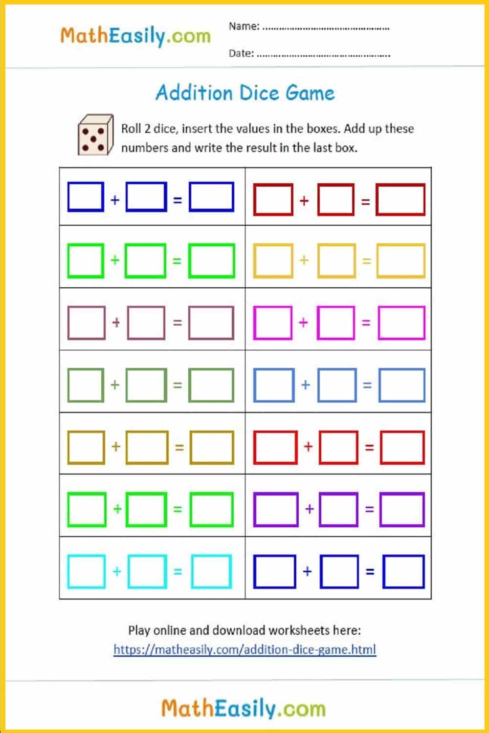 Free Printable Customizable Math Worksheets Canva