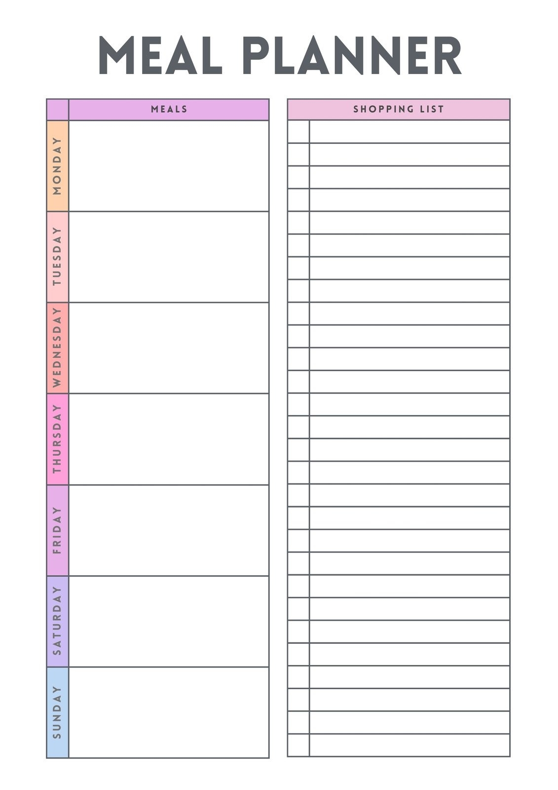 Free Printable Menu Planner Sheet Southern Plate