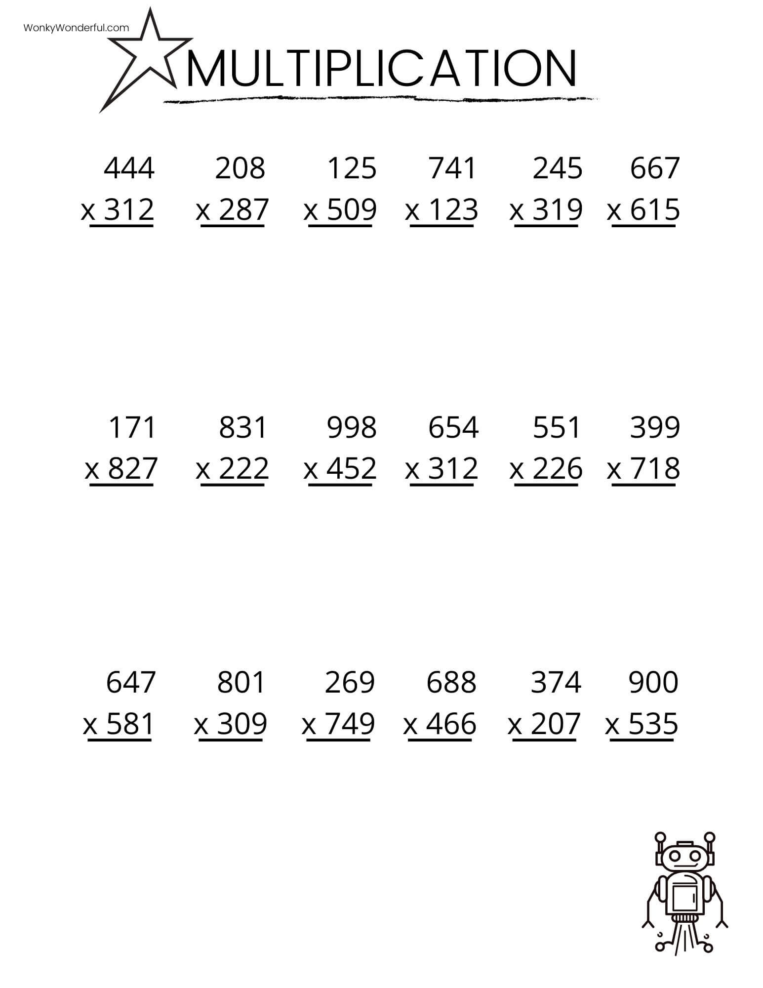 Decimal Multiplication Worksheets 5th Grade