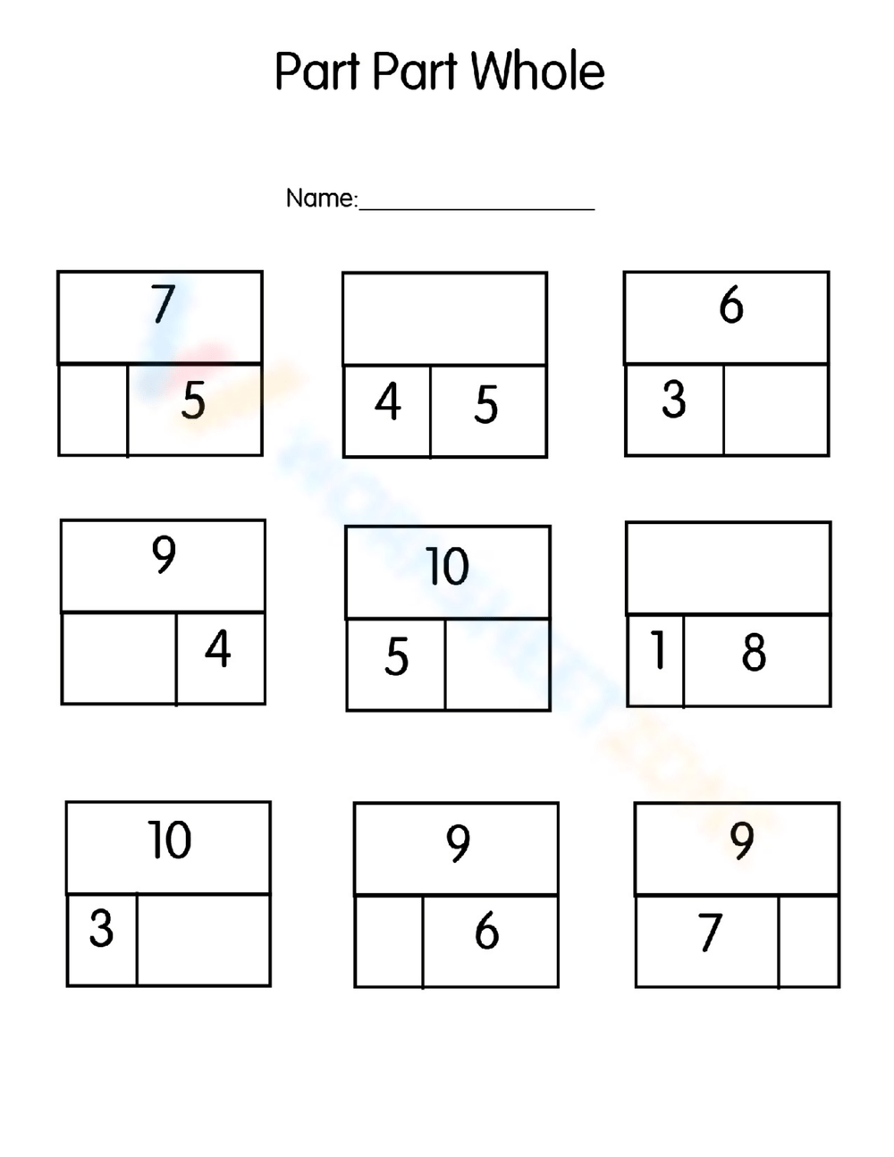 Free Printable Part Part Whole Worksheets For Kids Worksheets Library