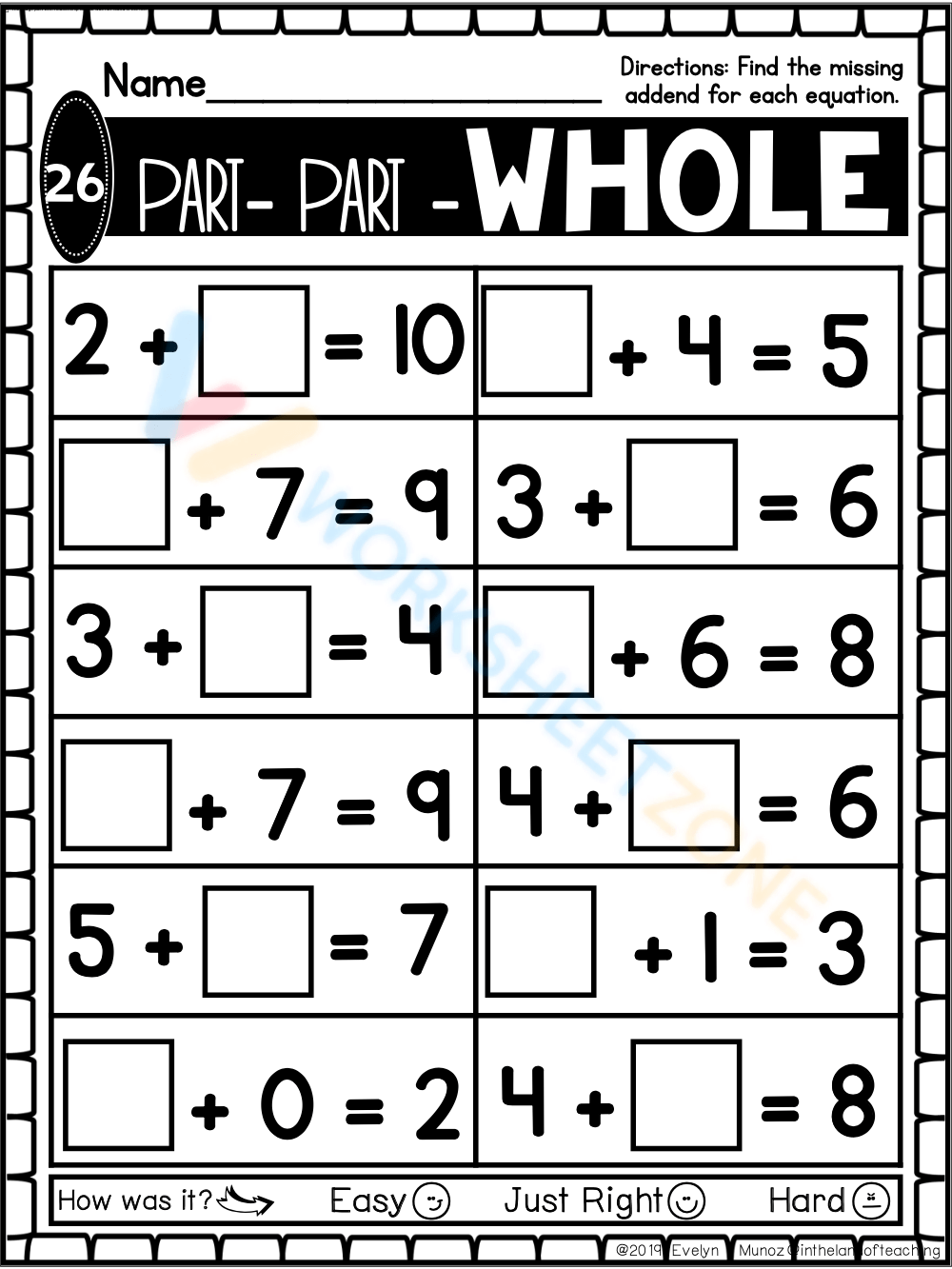 Part Part Whole Worksheets Free Teach Prints