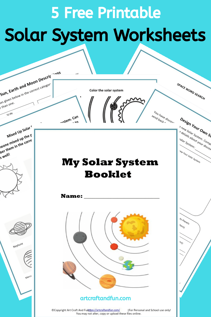 Free Solar System Worksheets For Kids Adanna Dill