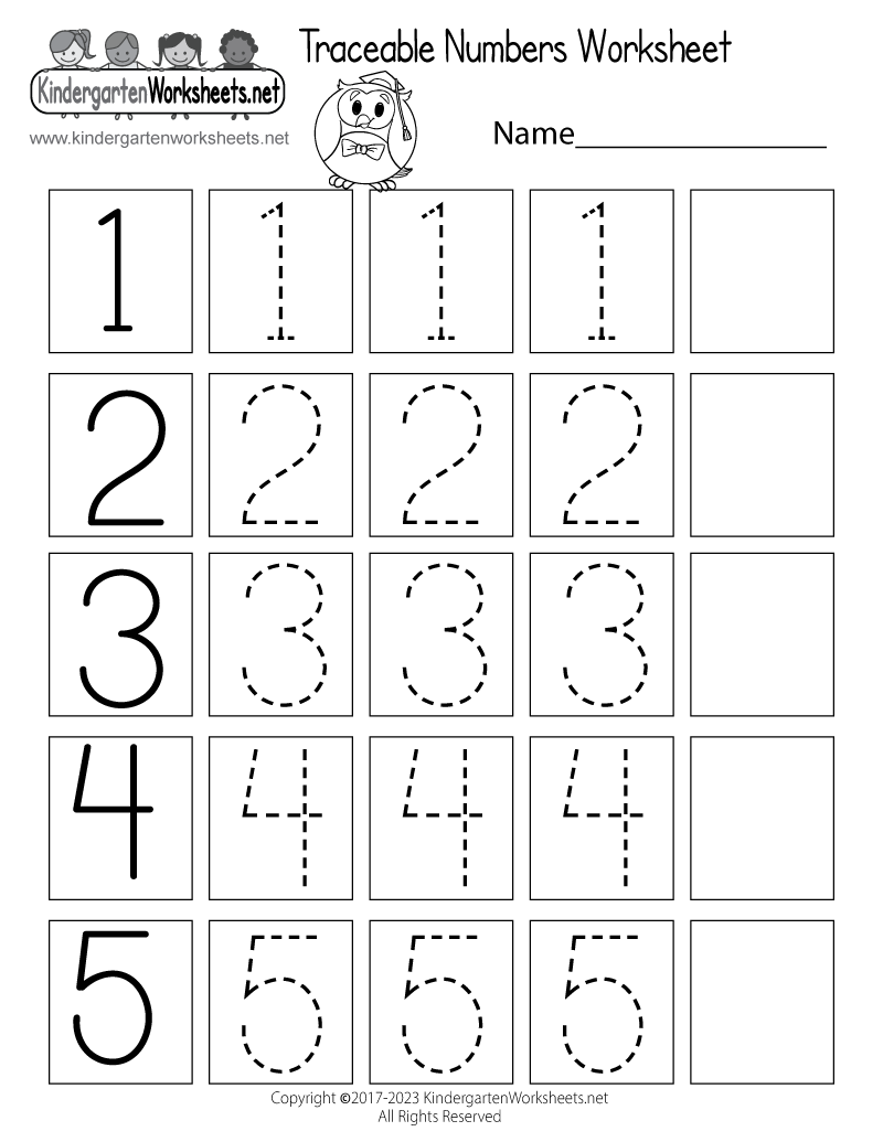 Free Printable Numbers 1 To 5 Worksheet