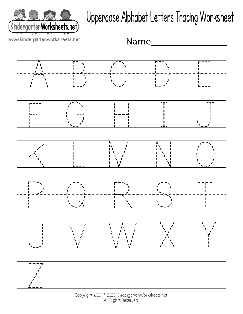 Free Printable Uppercase Alphabet Letters Tracing Worksheet Tracing Alphabet Letters Printable Handwriting Worksheets Free Printables Lettering SVG Files Tools Apps