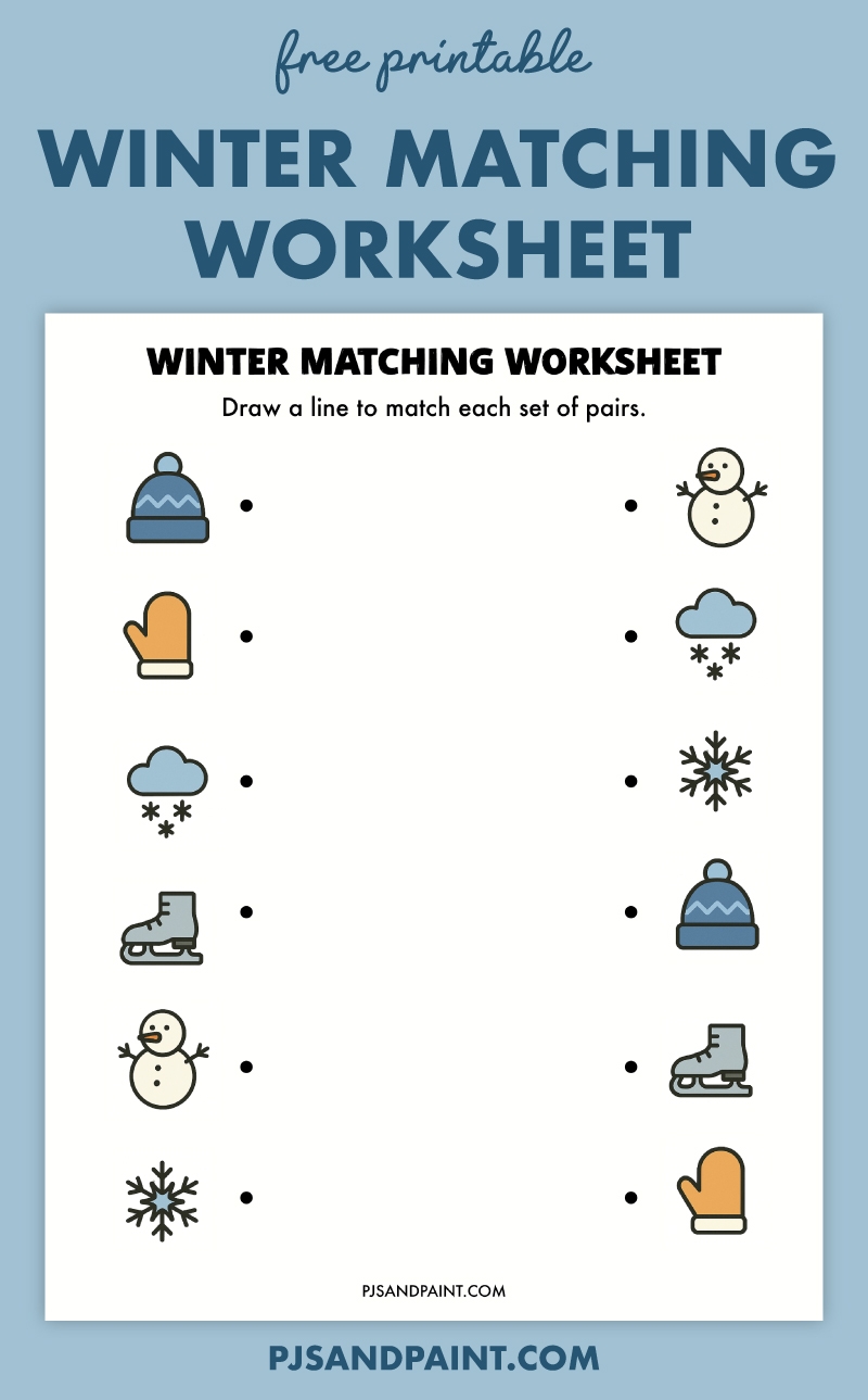 Free Printable Winter Trace Color Worksheets The Artisan Life