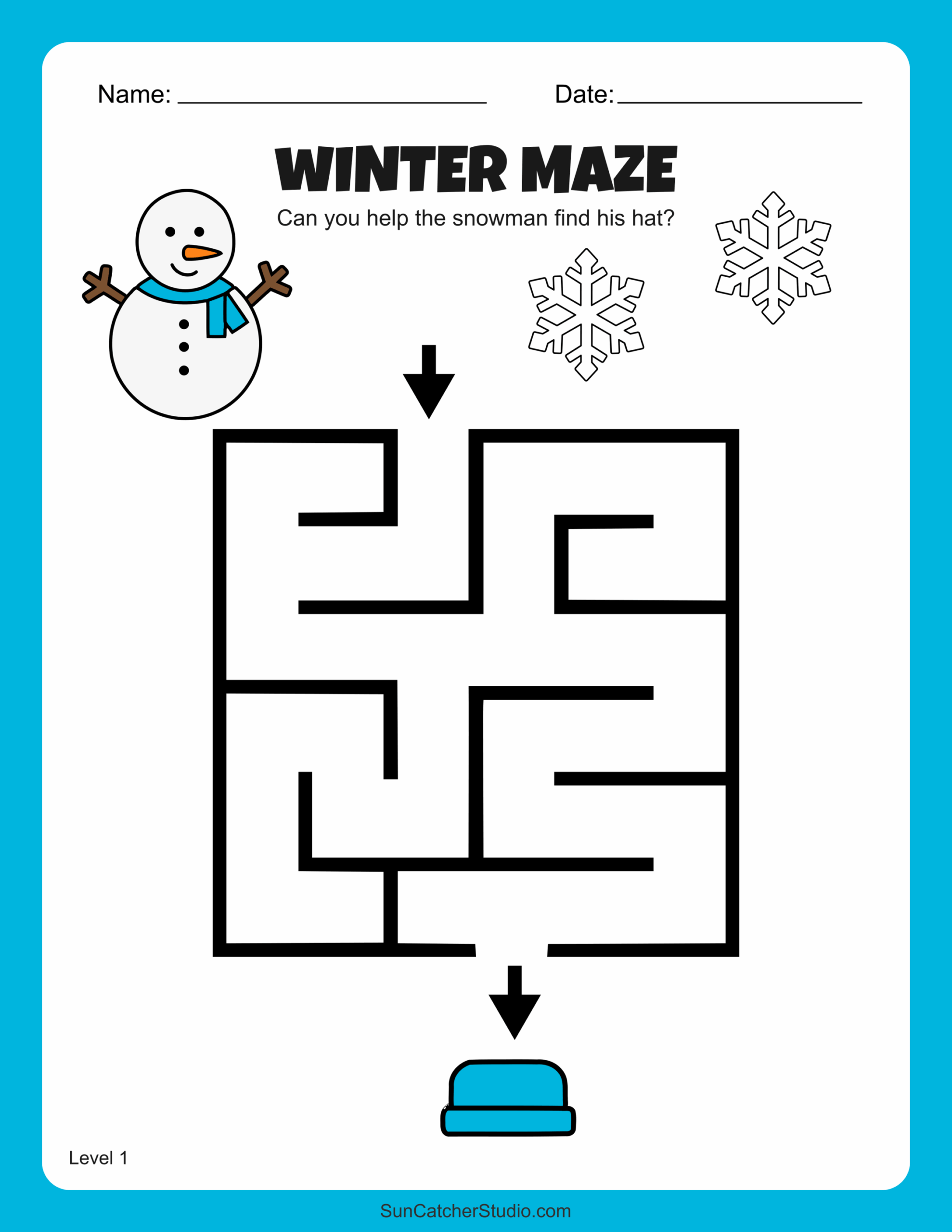 Winter Spaghetti Maze Activity Winter Activities Holiday Mazes Made By Teachers