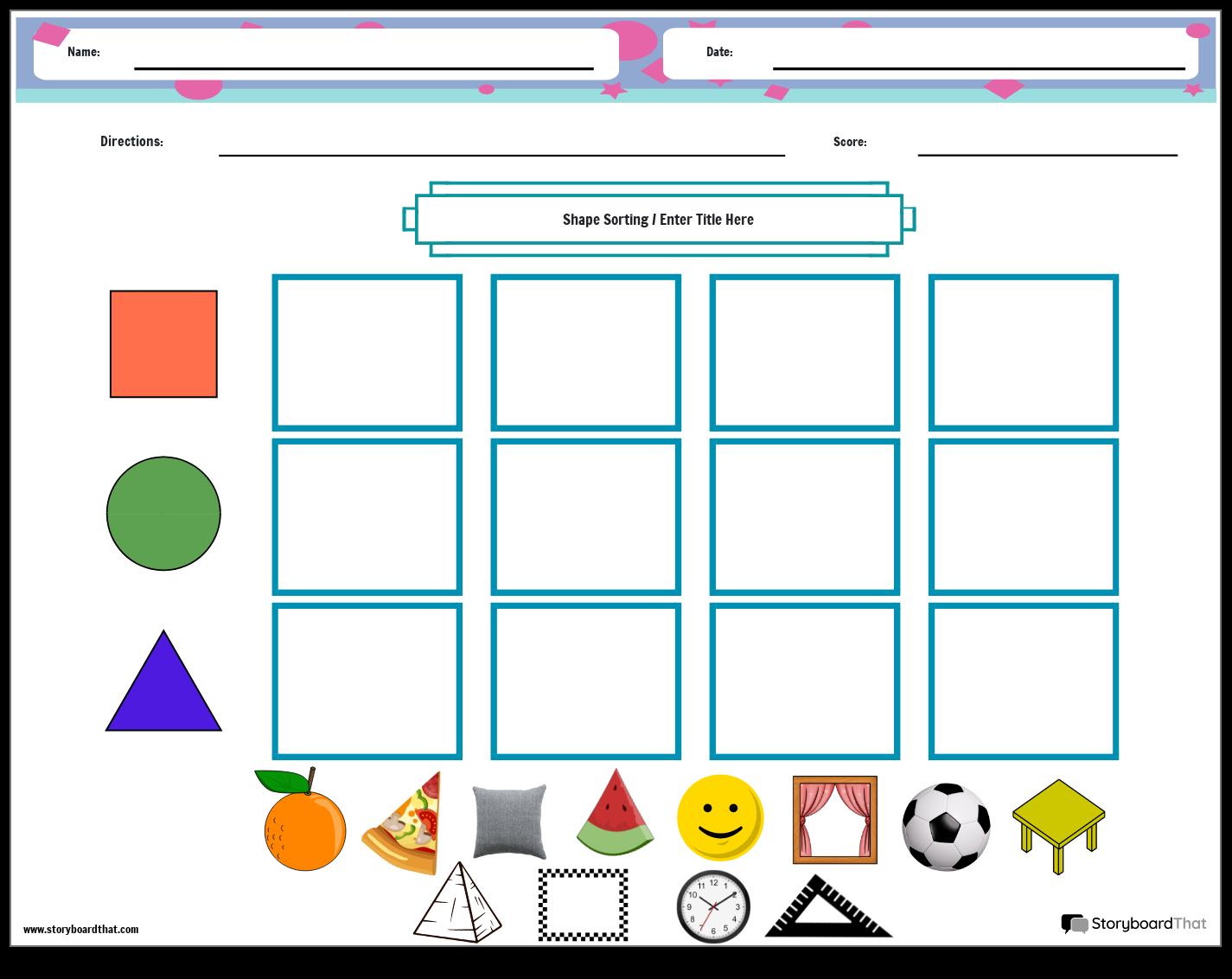 Free Shape Sorting Worksheets By Storyboard That Free Shape Sorting Worksheets By Storyboard That