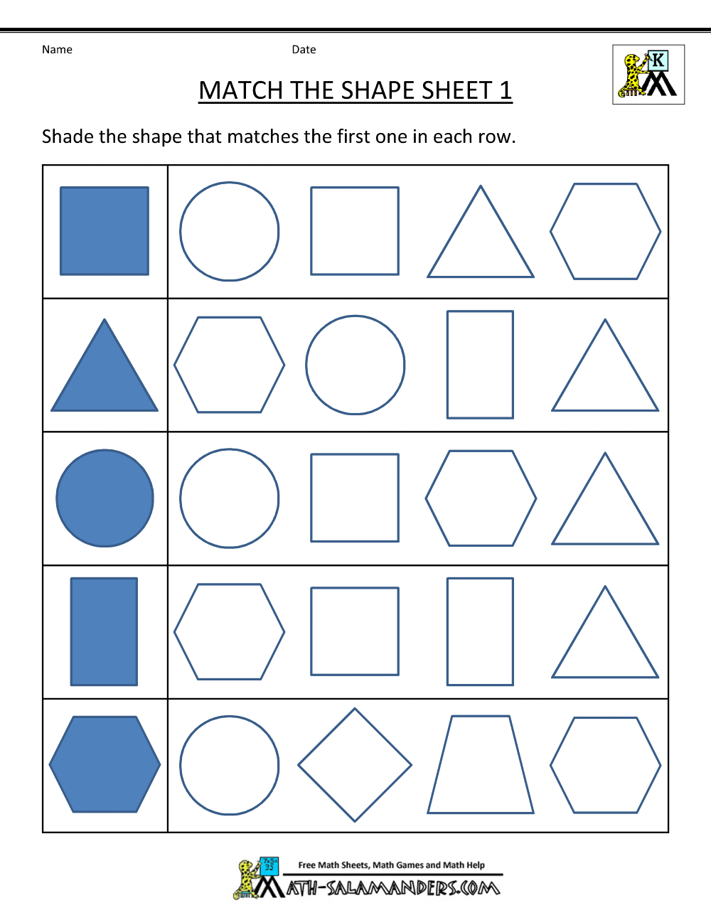 Free Shape Worksheets Kindergarten 2d Shapes Worksheets