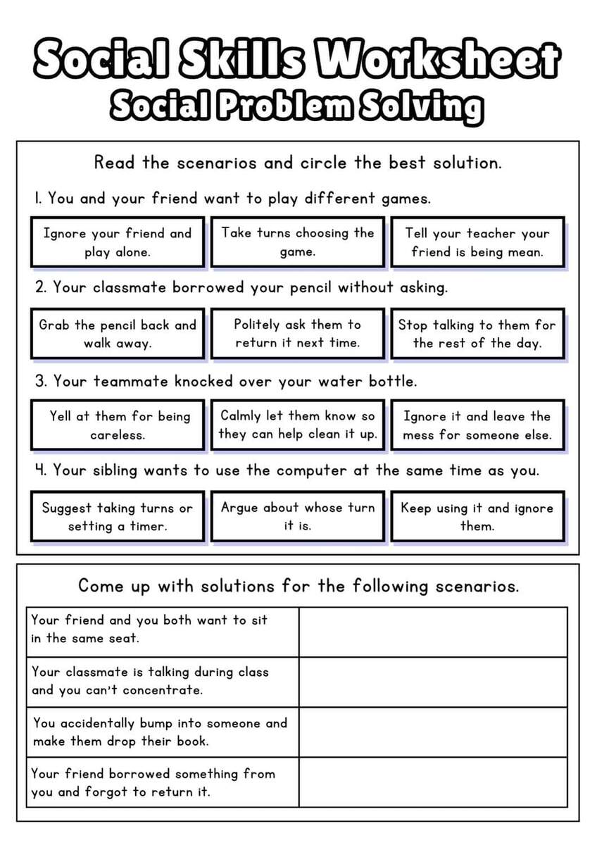 Free Social Skills Worksheets 2026 Dictionary Skills And Guide Words Worksheets
