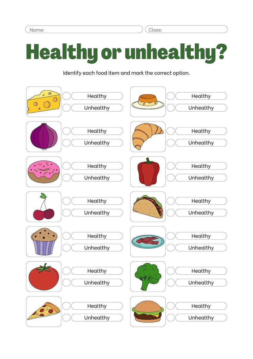 Free To Customize And Print Food Worksheet Templates Canva Nutrition Worksheets Free Printable Ideas And Templates