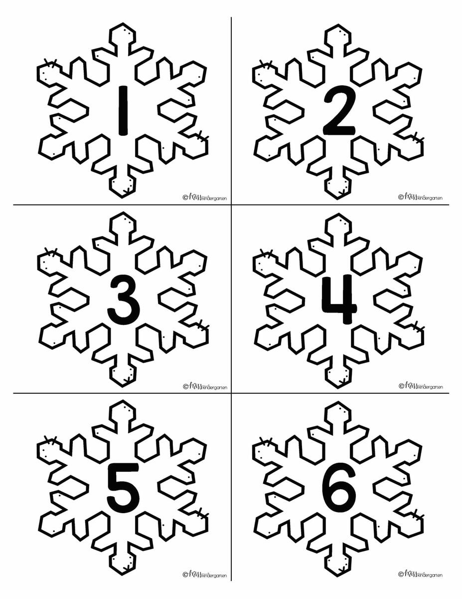 Free Winter Counting To Ten Center Activity Miss Kindergarten