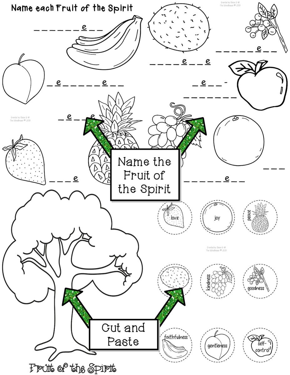 Fruit Of The Spirit Printables Christian Preschool Printables