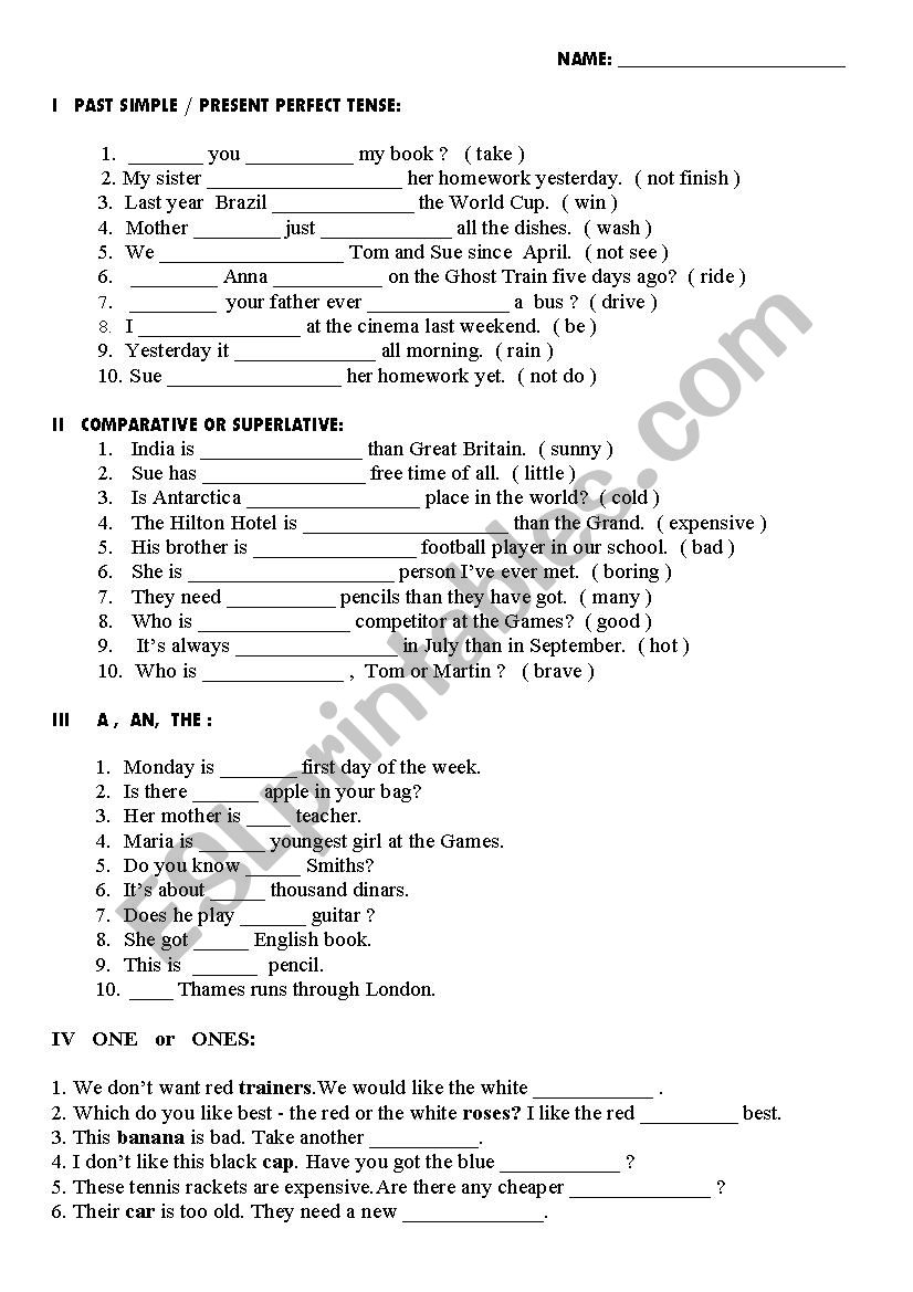 Grammar Test 7th Grade ESL Worksheet By Sicadu Worksheets Library Worksheets For Grammar Beautifully Designed Modern Worksheets Worksheets Library