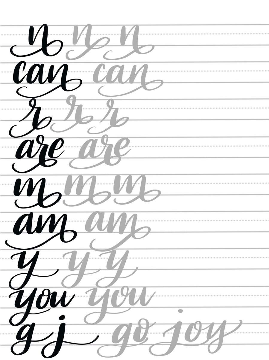 Hand Lettering Flourish Tutorial Free Printable Practice Pages Hand Lettering Flourish Tutorial Free Printable Practice Pages