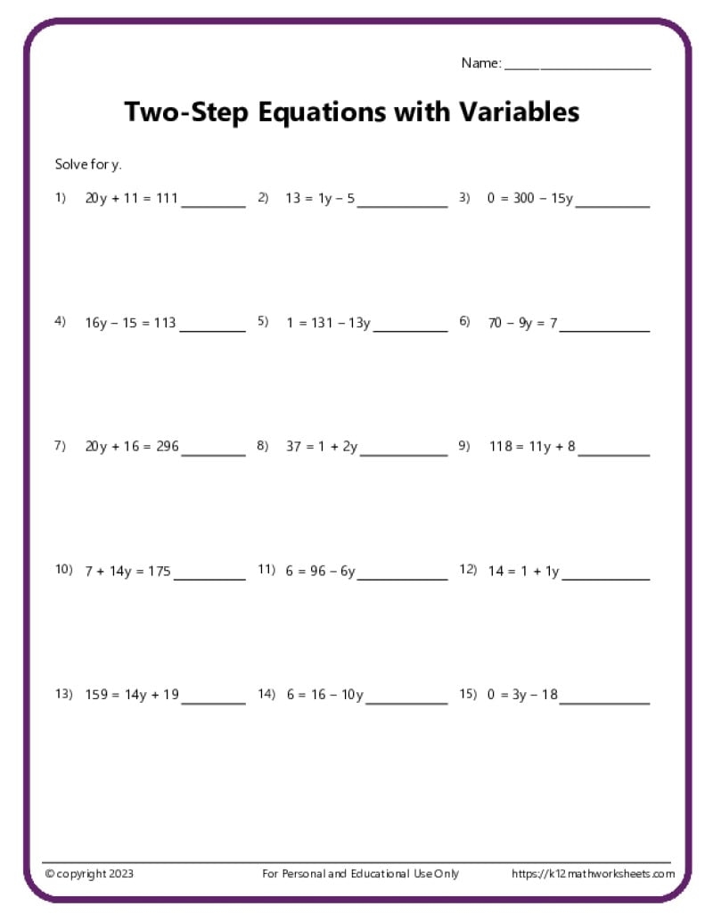 Free Printable 12th Grade Math Review Worksheet