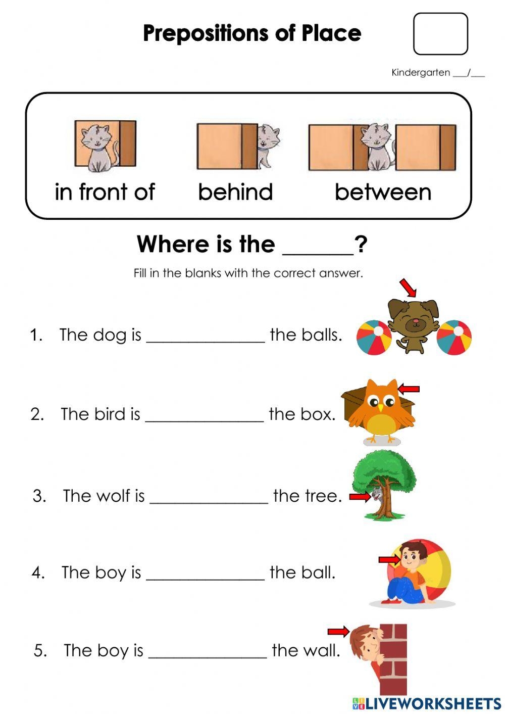 In Front Of Behind Between Online Exercise For Worksheets Library
