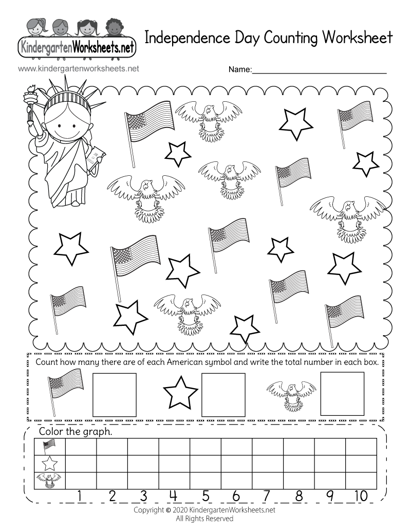 Independence Day Counting Worksheet Free Printable Digital PDF Independence Day Counting Worksheet Free Printable Digital PDF