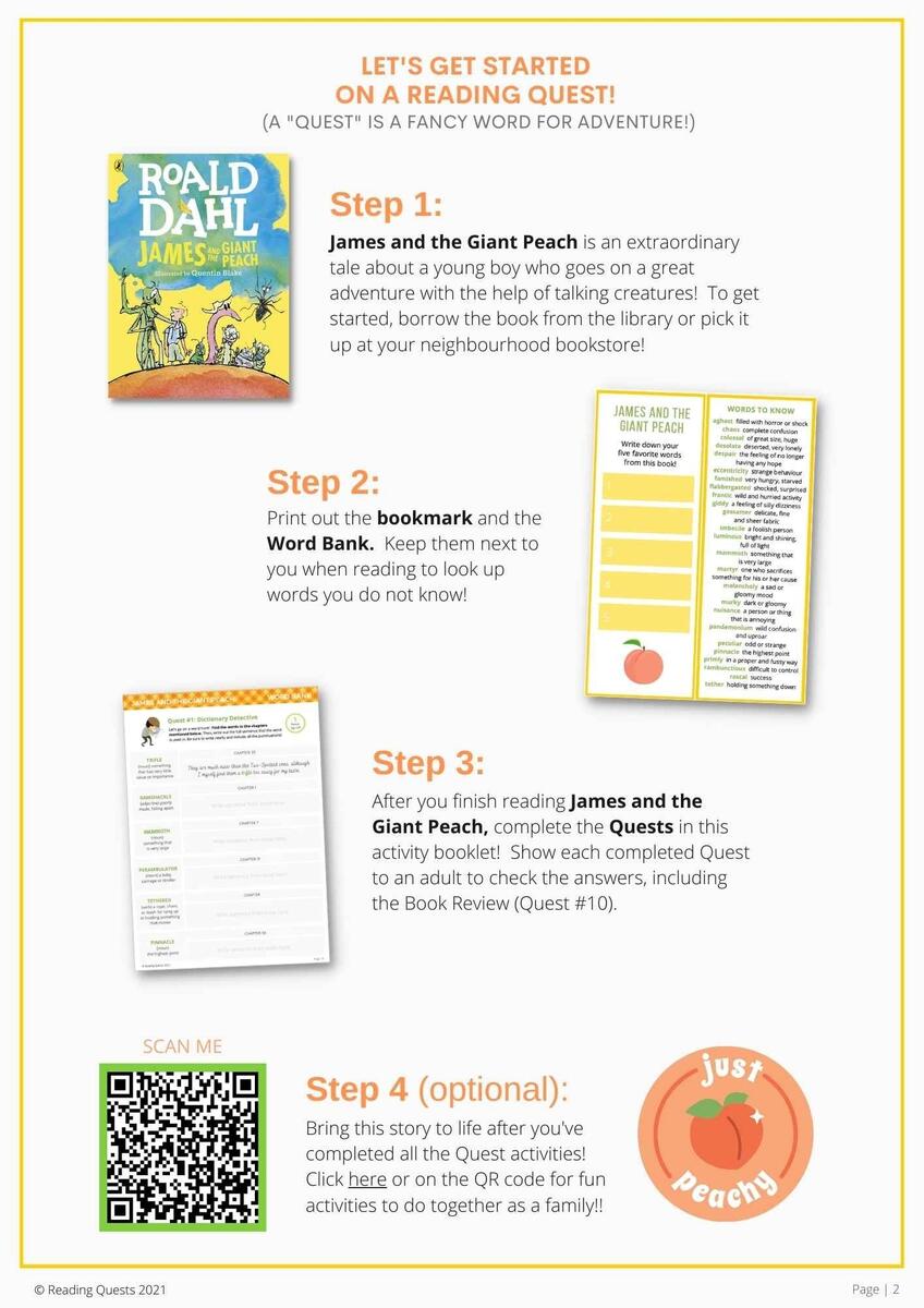 James And The Giant Peach Novel Study Activities Teach With Holly Rachel