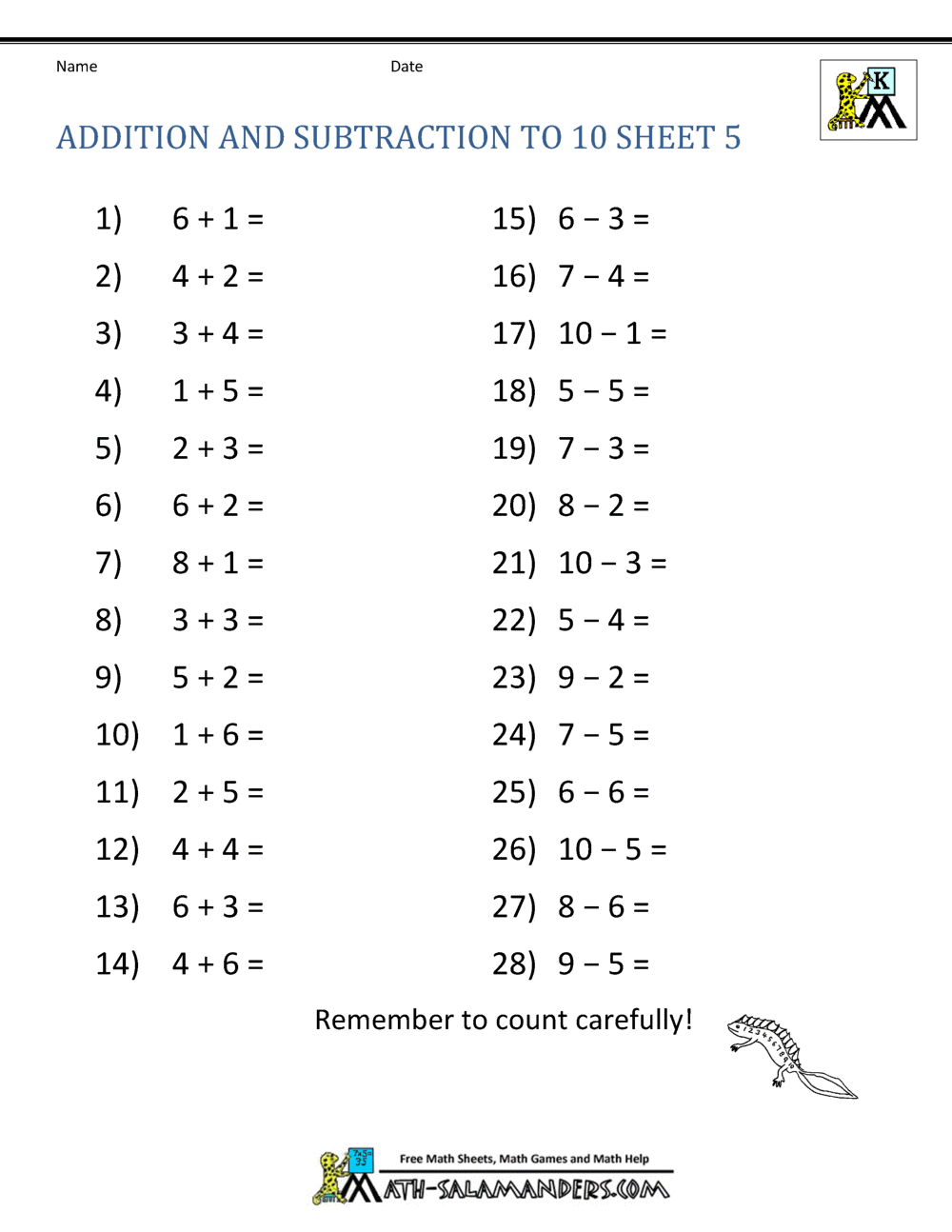 Math Worksheets Superstar Worksheets