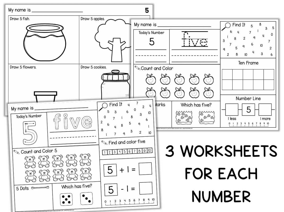 Kindergarten Number Of The Day Worksheets 1 To 20 Made By Teachers Kindergarten Number Of The Day Worksheets 1 To 20 Made By Teachers