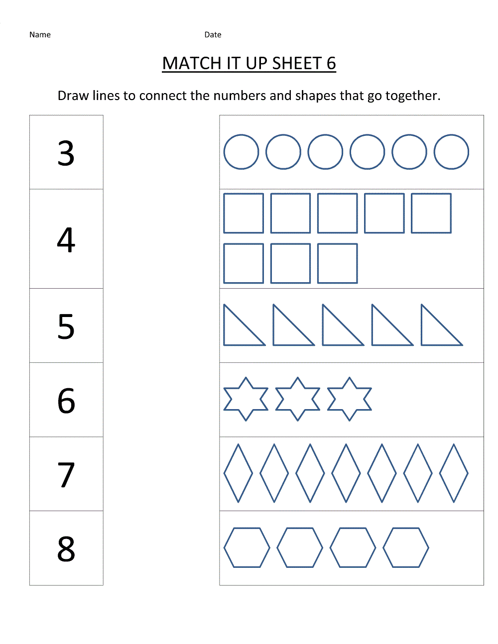 Kindergarten Printing Worksheets