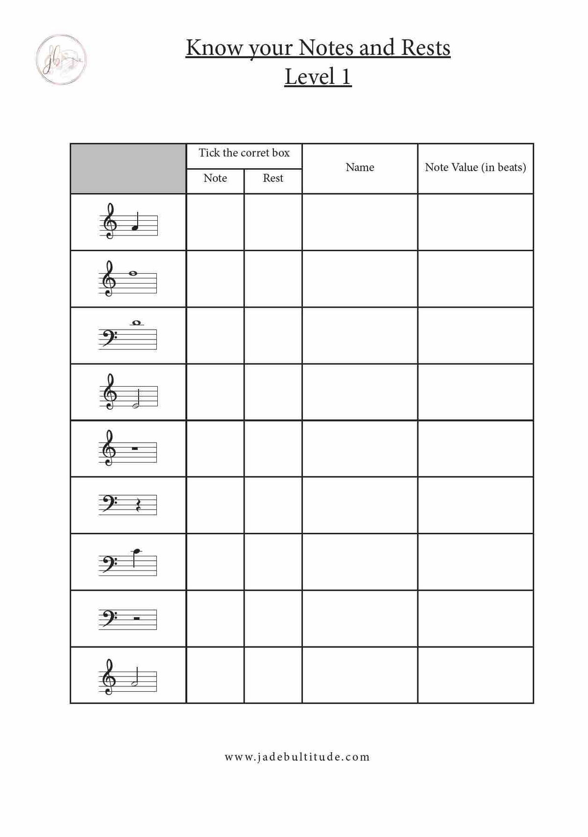 11 Music Theory Worksheets Note Value Free PDF At Worksheeto