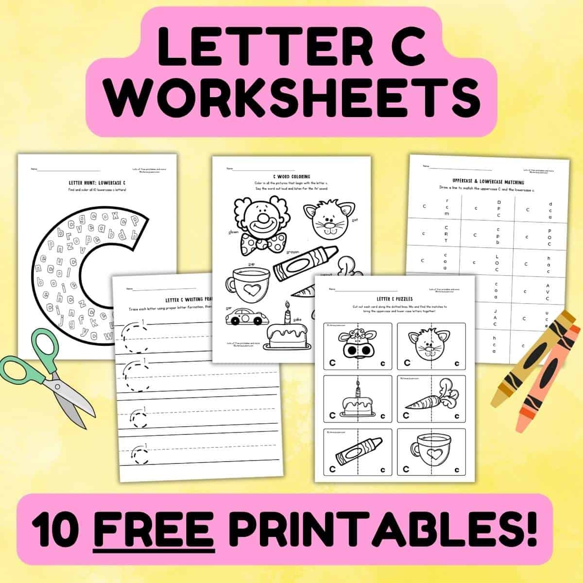 Letter C Worksheets 10 FREE Printables Literacy Learn FREE Printable Consonant Digraphs Ch Sh And Th Worksheets