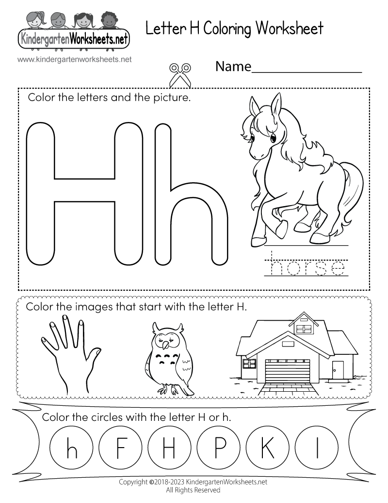 Letter H Free Worksheets TeachersMag