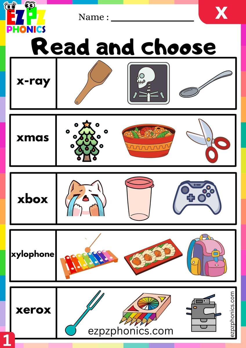 Letter X Coloring Worksheet Free Printable Digital PDF
