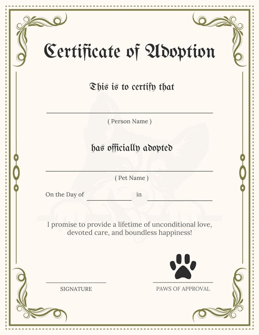 Lifelong Love Adoption Certificate Template Portrait WordLayouts Lifelong Love Adoption Certificate Template Portrait WordLayouts