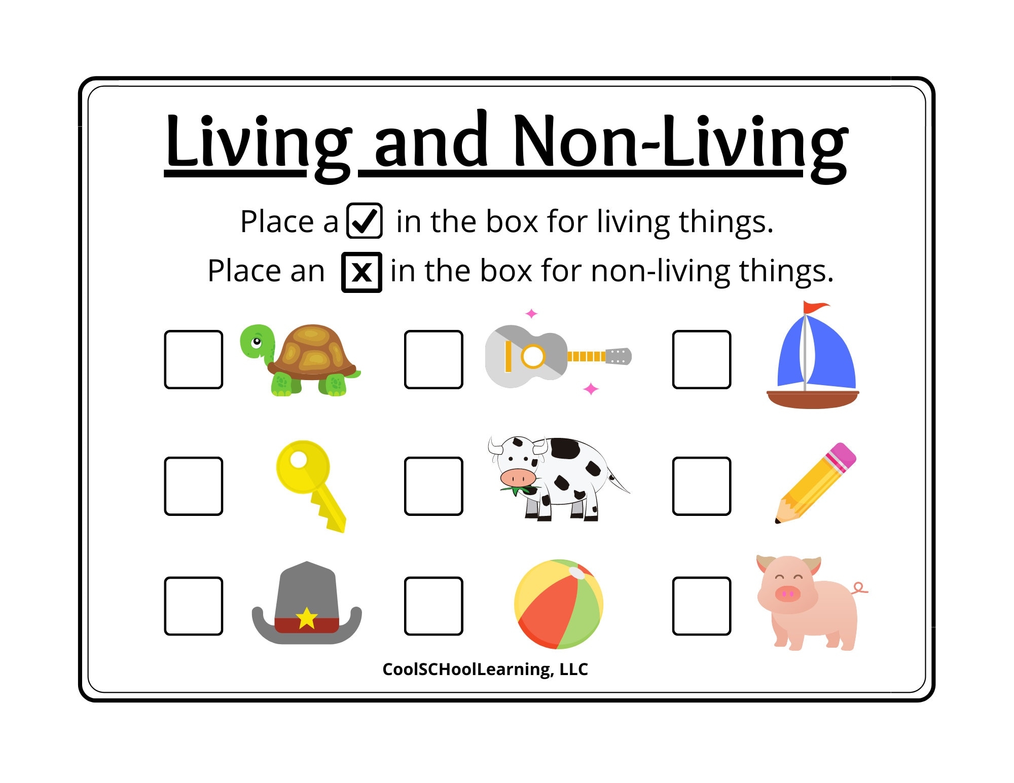 Living And Non Living Printable Preschool Activities Kindergarten Readiness PDF Digital Download Etsy