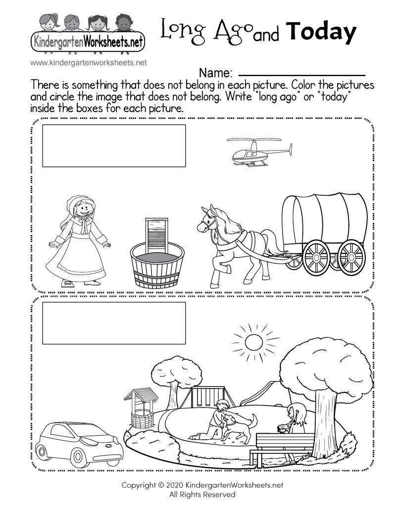 Long Ago And Today Worksheet Free Printable Digital PDF Printable Social Studies City And Village Life Activities Worksheets For Grade 1 Made By Teachers