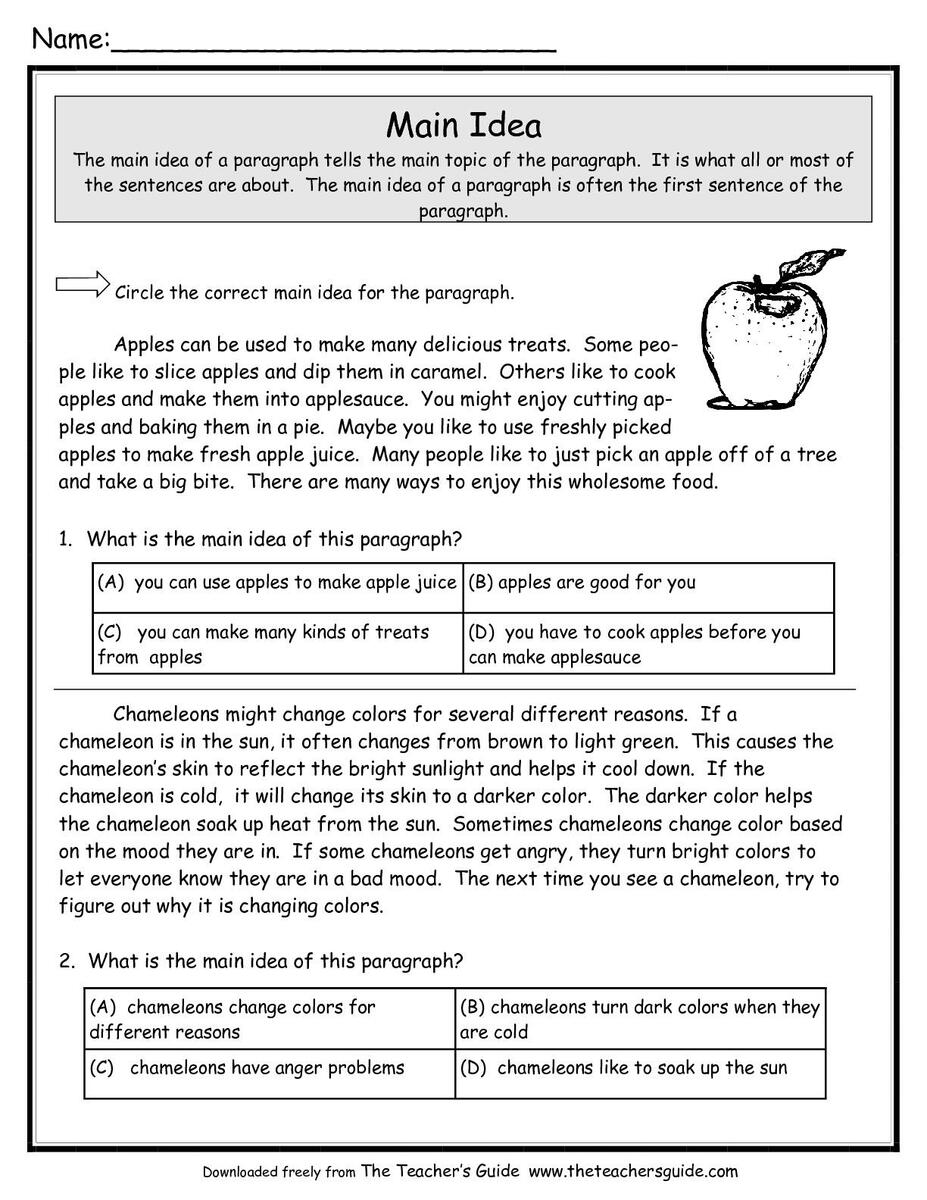 Main Idea Worksheets For Grade 4 5 Worksheets Library Main Idea Details 4th 5th Grade MagiCore