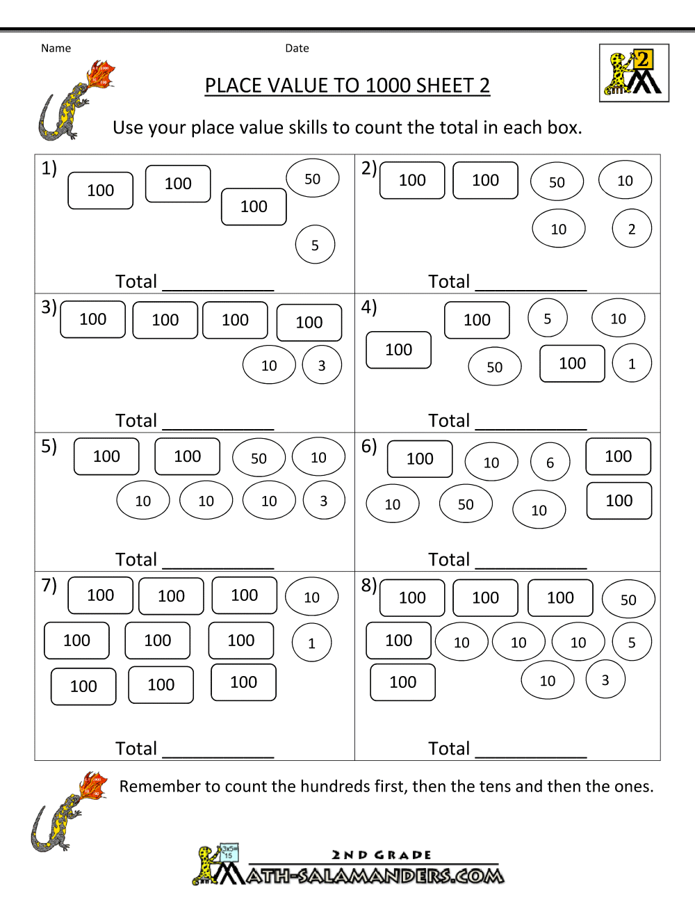Identifying Place Value Number Math Activities Worksheets For 1st 2nd Grade Made By Teachers