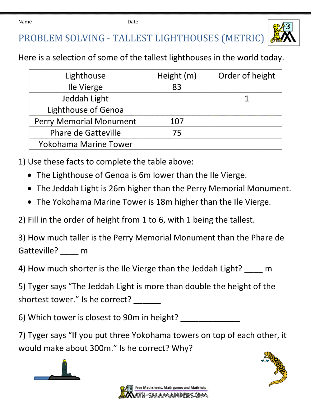 Math Word Problems For Kids