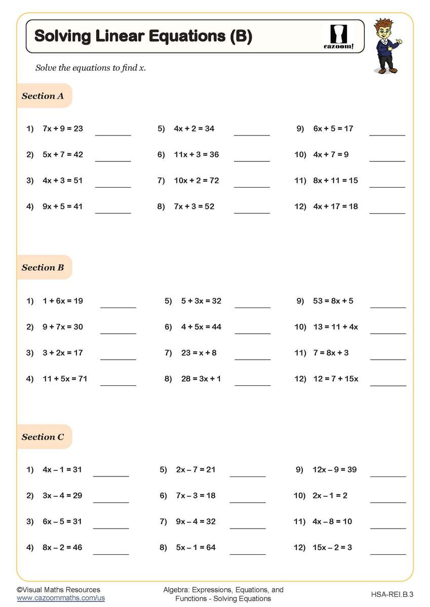 Math Worksheets With Answers