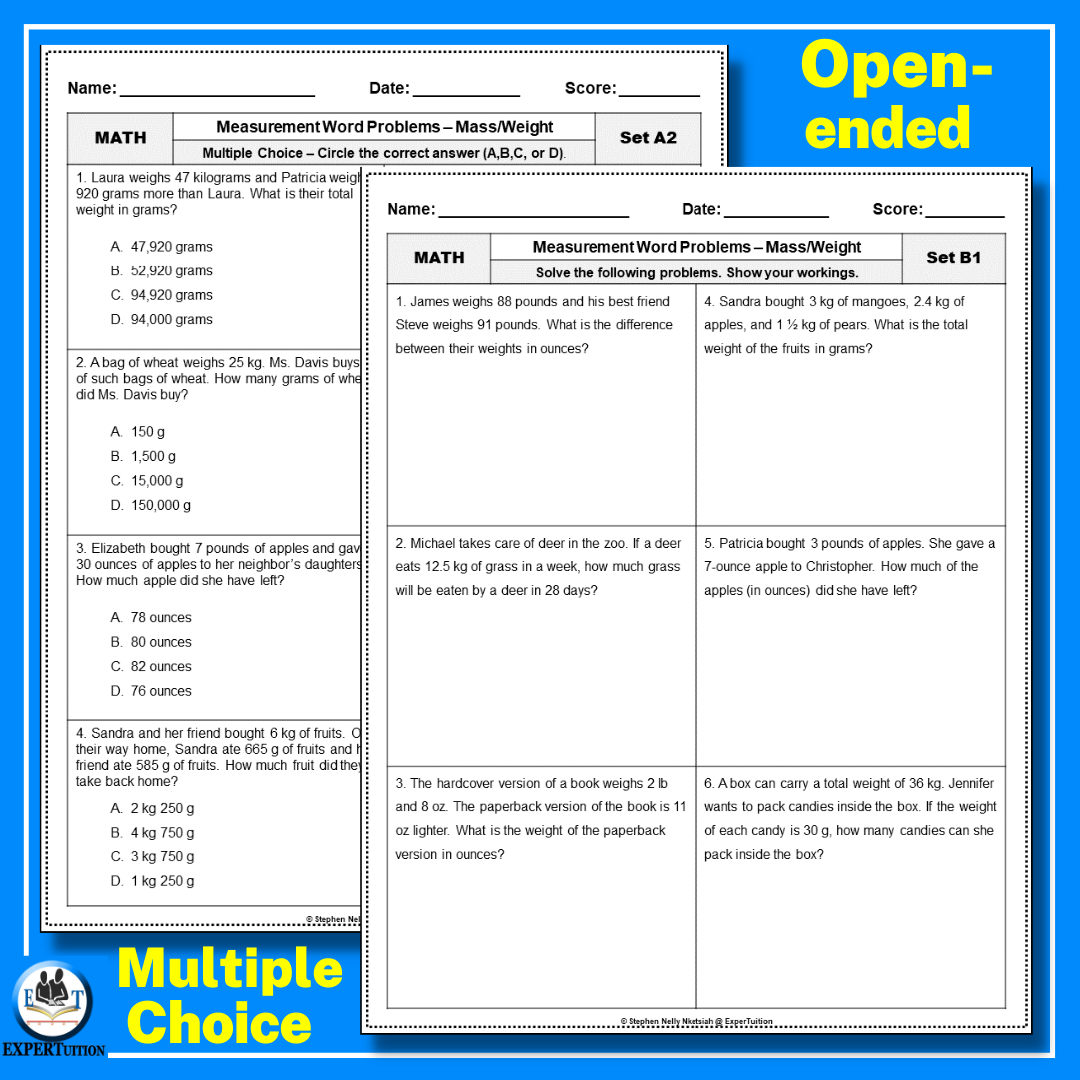 Math Word Problems For Kids