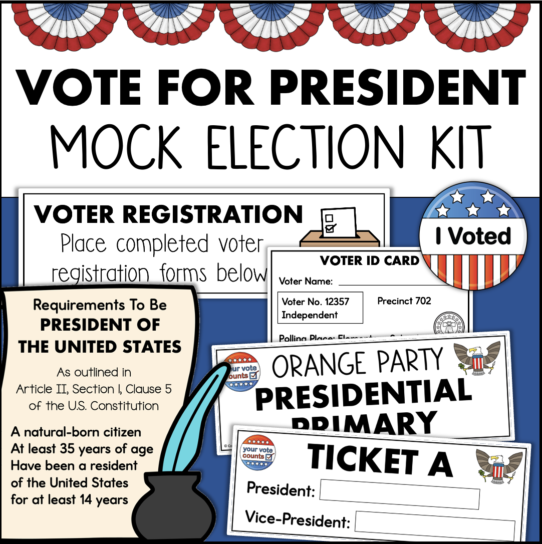 FREE Voting For Kids Printable Election Reader
