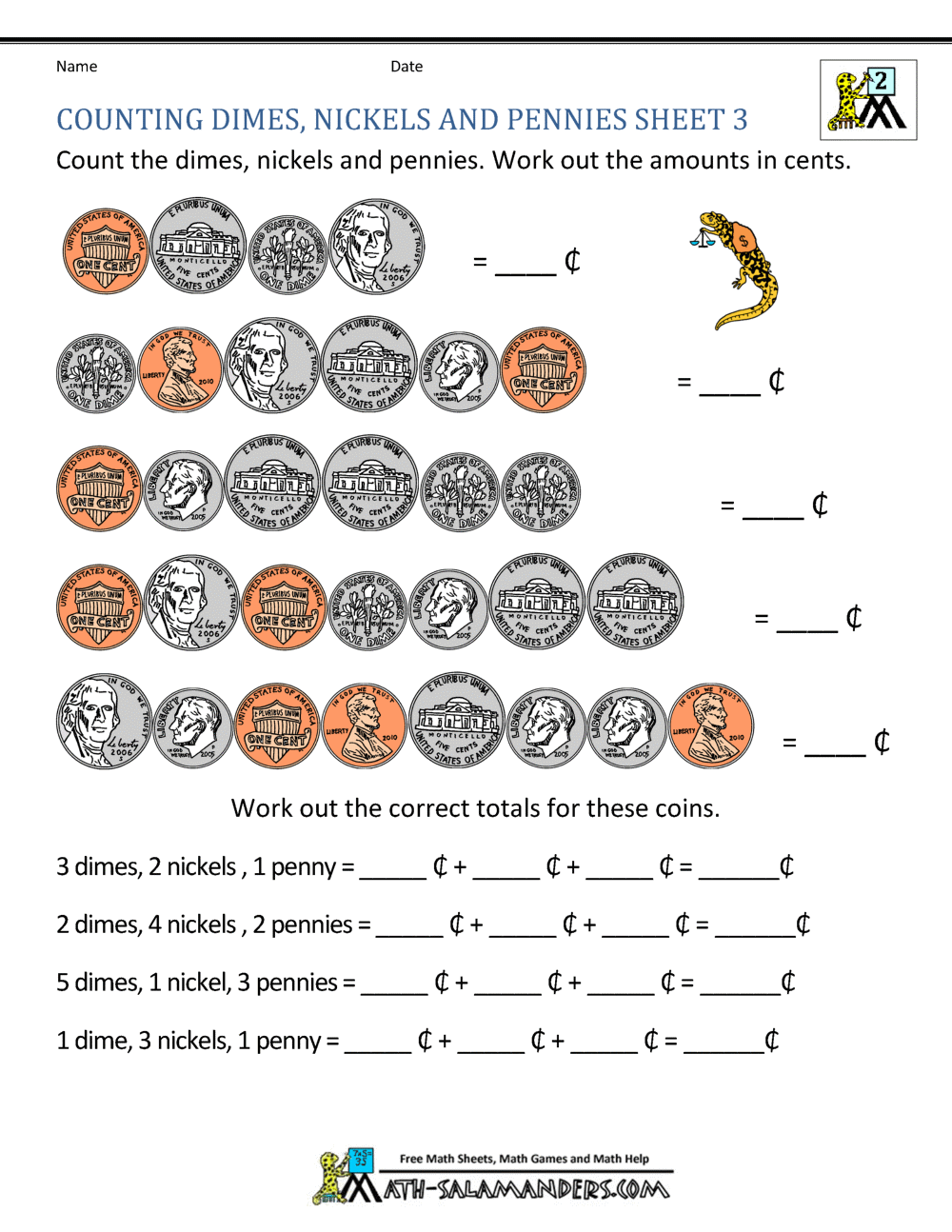 FREE Printable 2nd Grade Math Minutes Worksheets Pdf