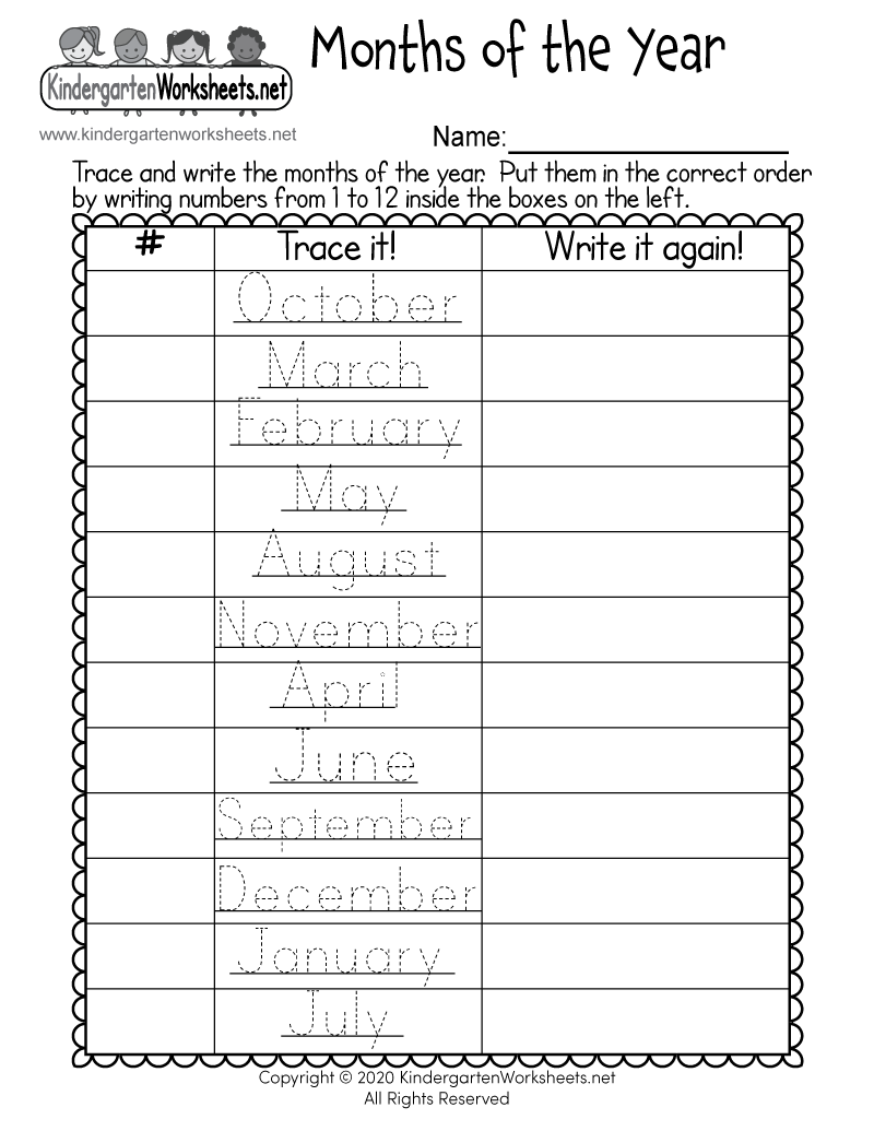 Printable Months And Seasons Worksheets For Kindergarten Made By Teachers